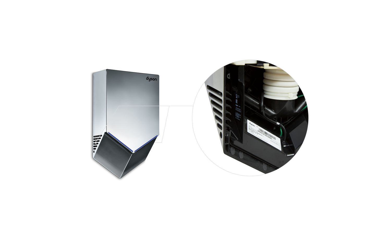 Derrière la grille d’entrée d’air