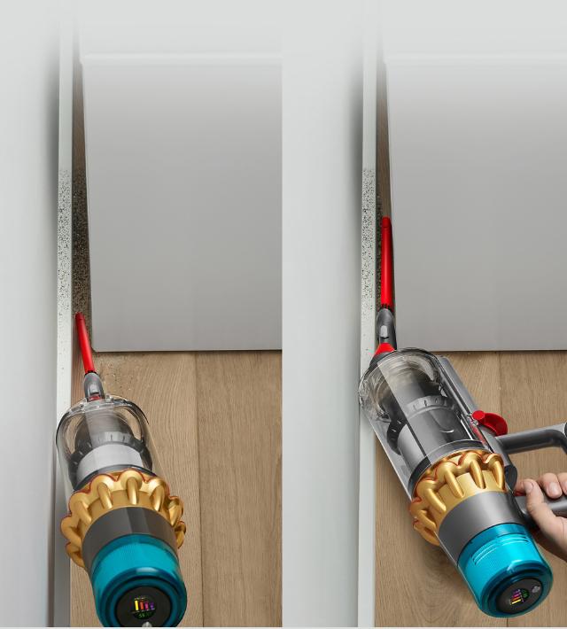 Dyson detail cleaning kit Awkward Gap Tool demonstration