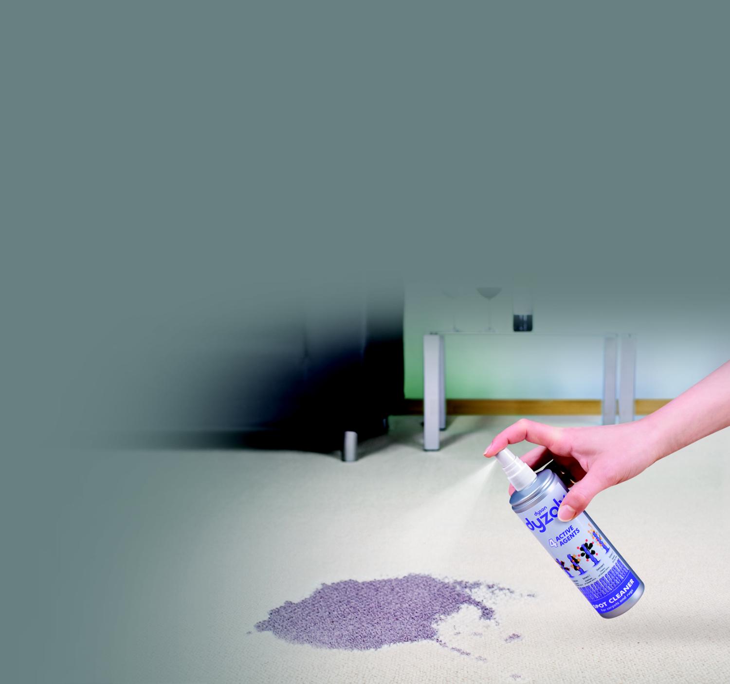 Long bristles work Zorb™ powder into your carpet. Ready to vacuum away.