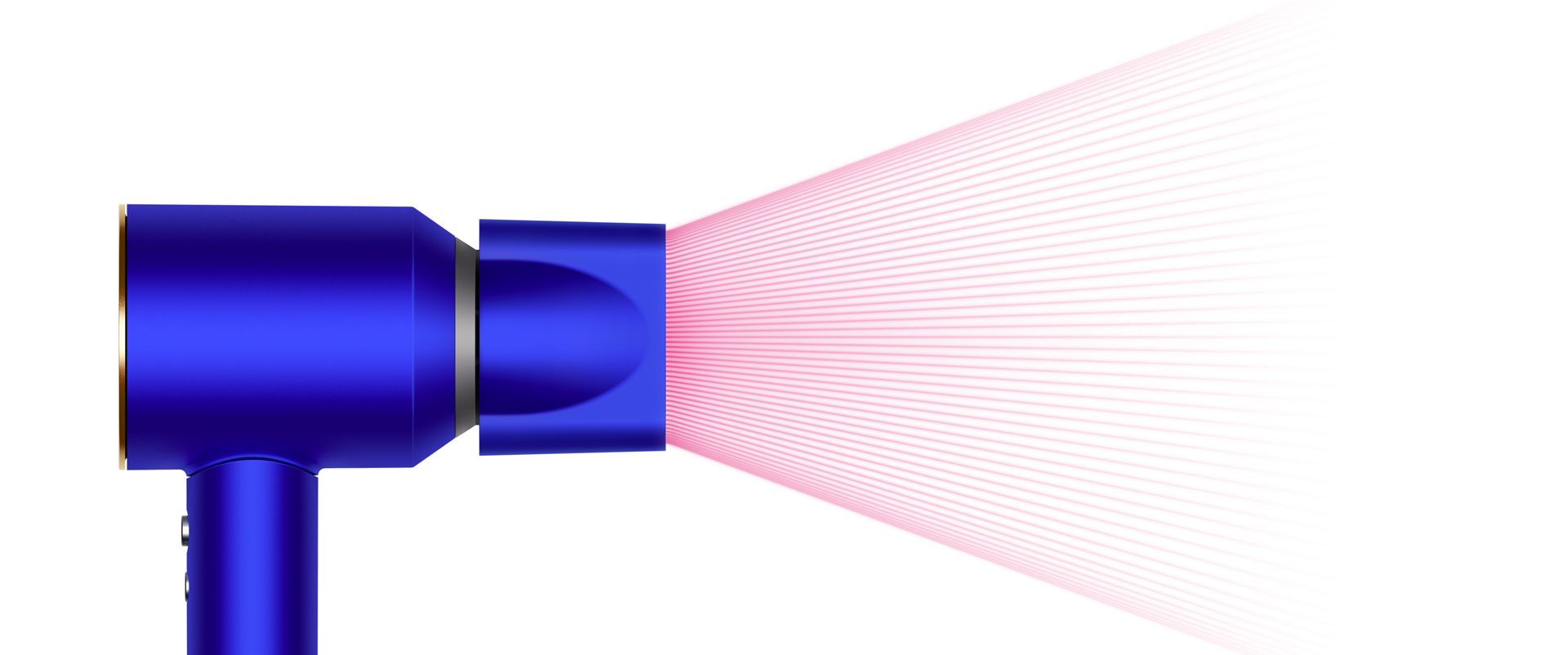 Dysons Smoothing nozzle-munnstykke i bruk