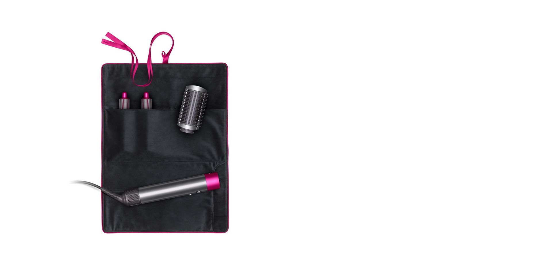 Von Dyson entworfene Reisetasche schwarz fuchsia