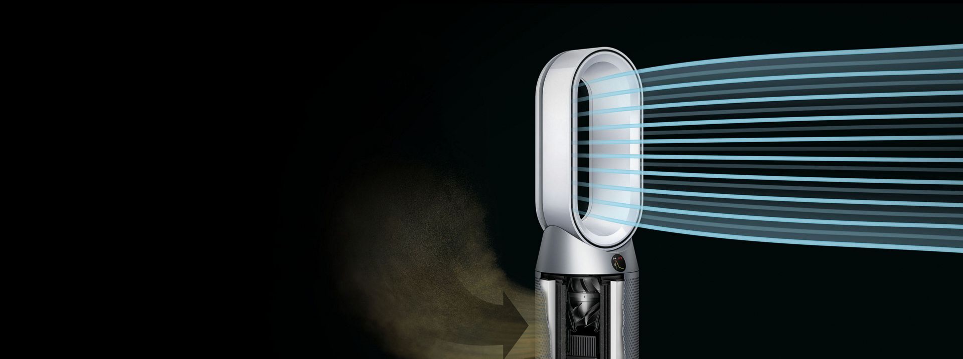 Dyson purifier projecting cool air.