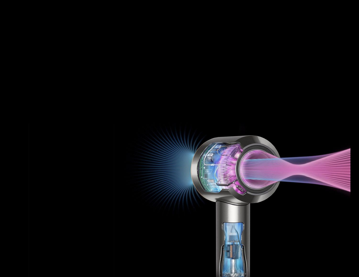 Technology within a Dyson Supersonic hair dryer. Technology within a Dyson Supersonic hair dryer.