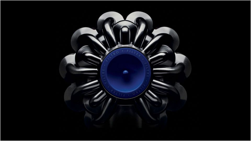 Overhead view of a Dyson cyclone.