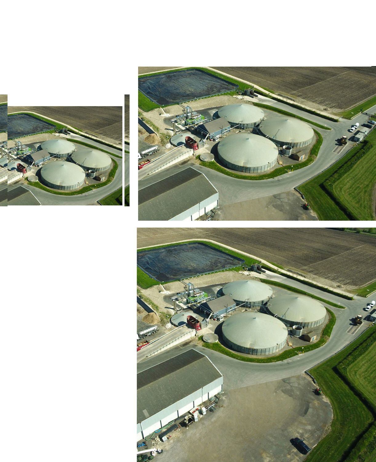 Aerial view of Dyson Farming's anaerobic digester