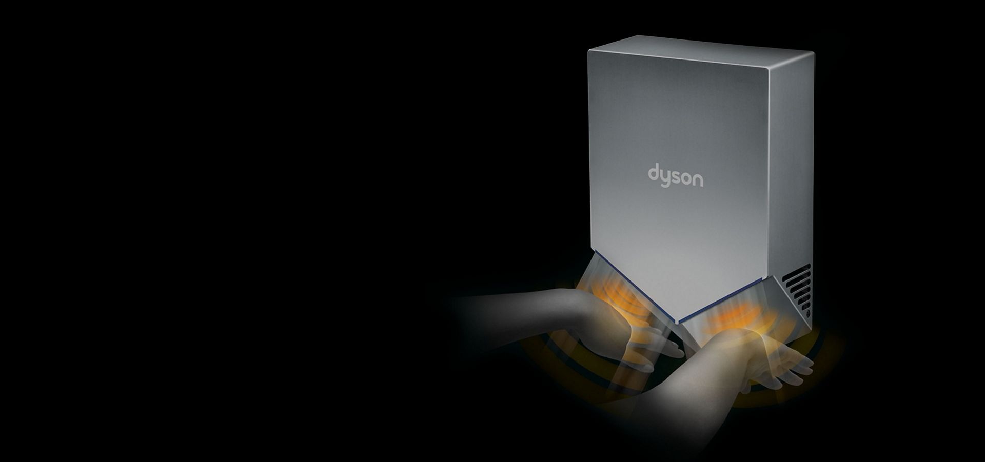 A model using the Dyson Airblade.