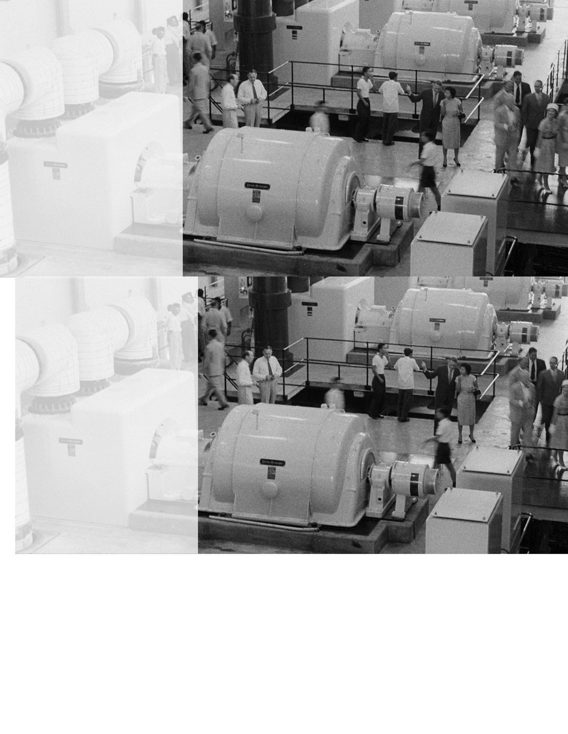 Inside the St James Power Station before renovation.