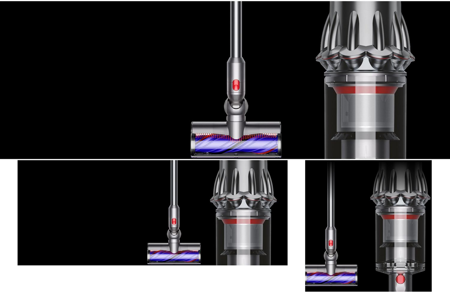 Dyson WashG1 wet floor cleaner and Dyson V15 Detect cordless vacuum.