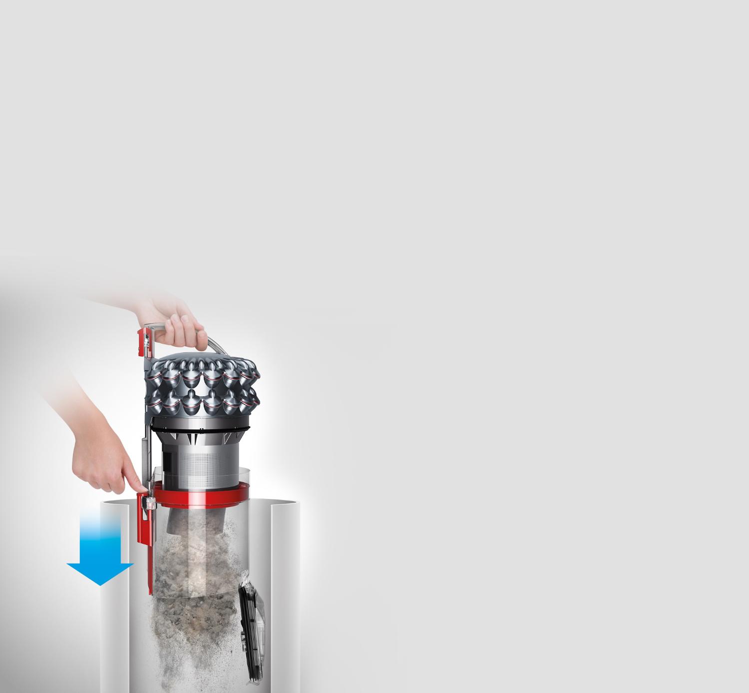 Évacuation de la saleté de l’aspirateur Dyson