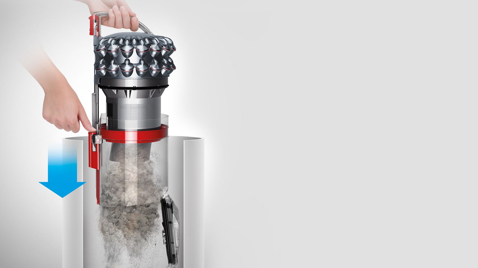  Dyson vacuum dirt ejection