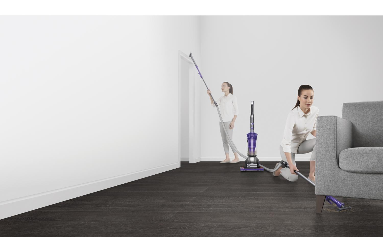Dyson Ball Animal 2 cleaning under couch and up high