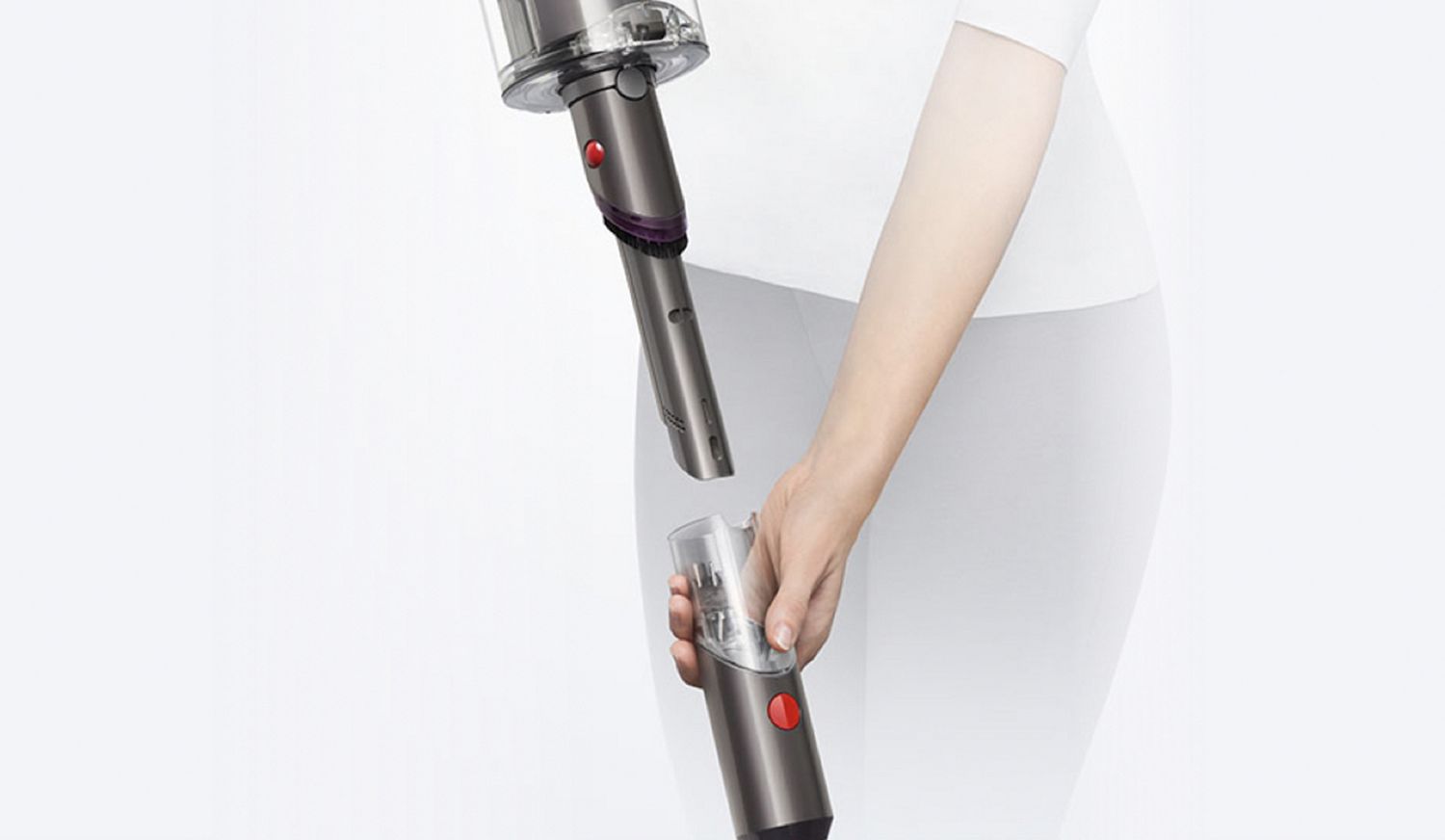 Built-in dusting and crevice tool