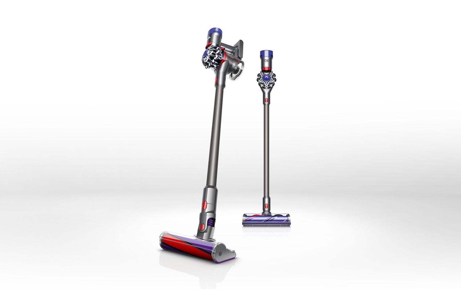 Dyson v8 being used on flooring