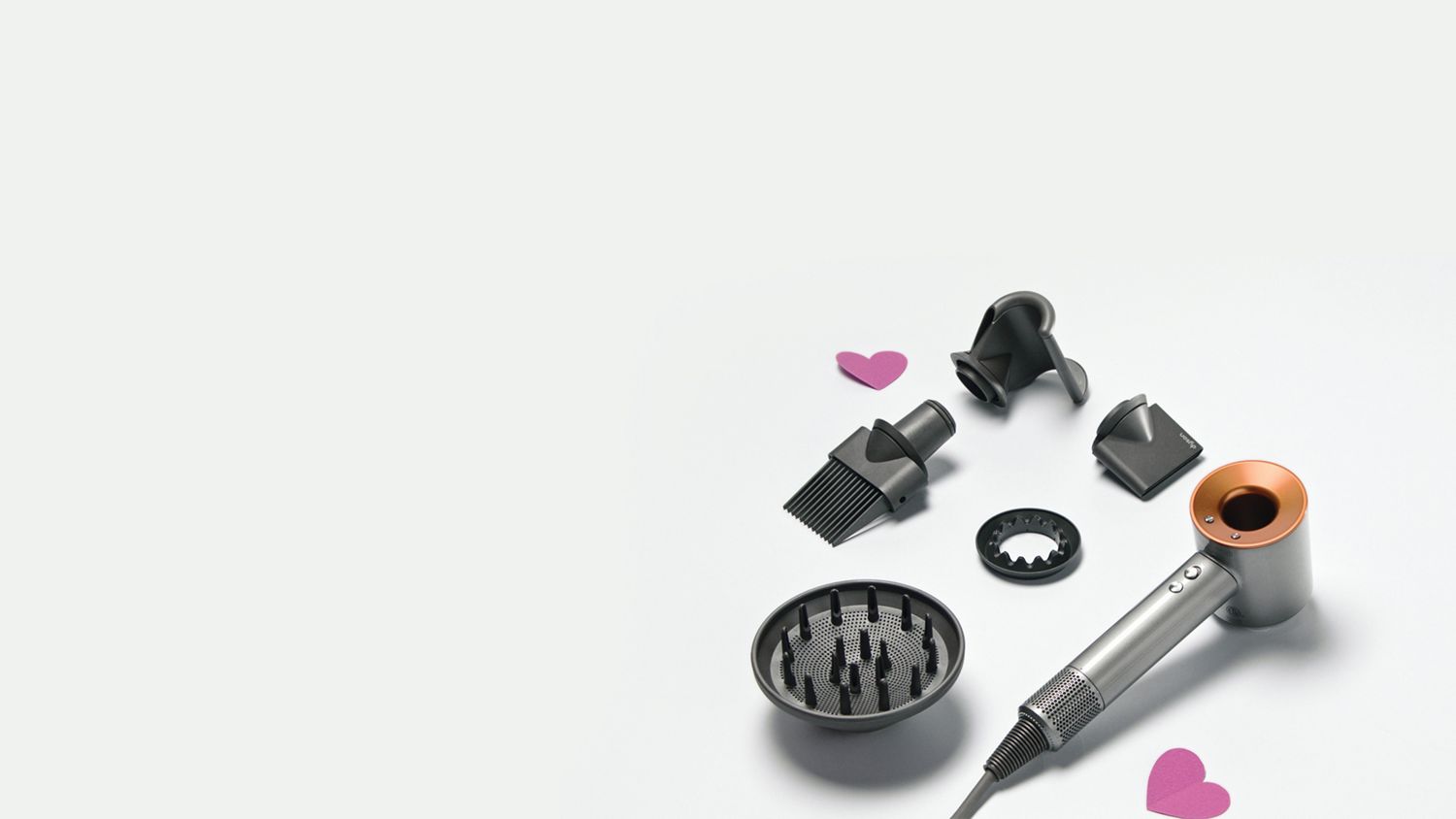  Dyson Supersonic, on a heart-design background.