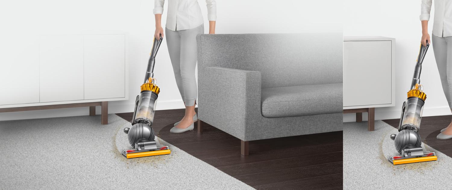 Dyson Ball Multi Floor 2 vacuuming dirt on carpet