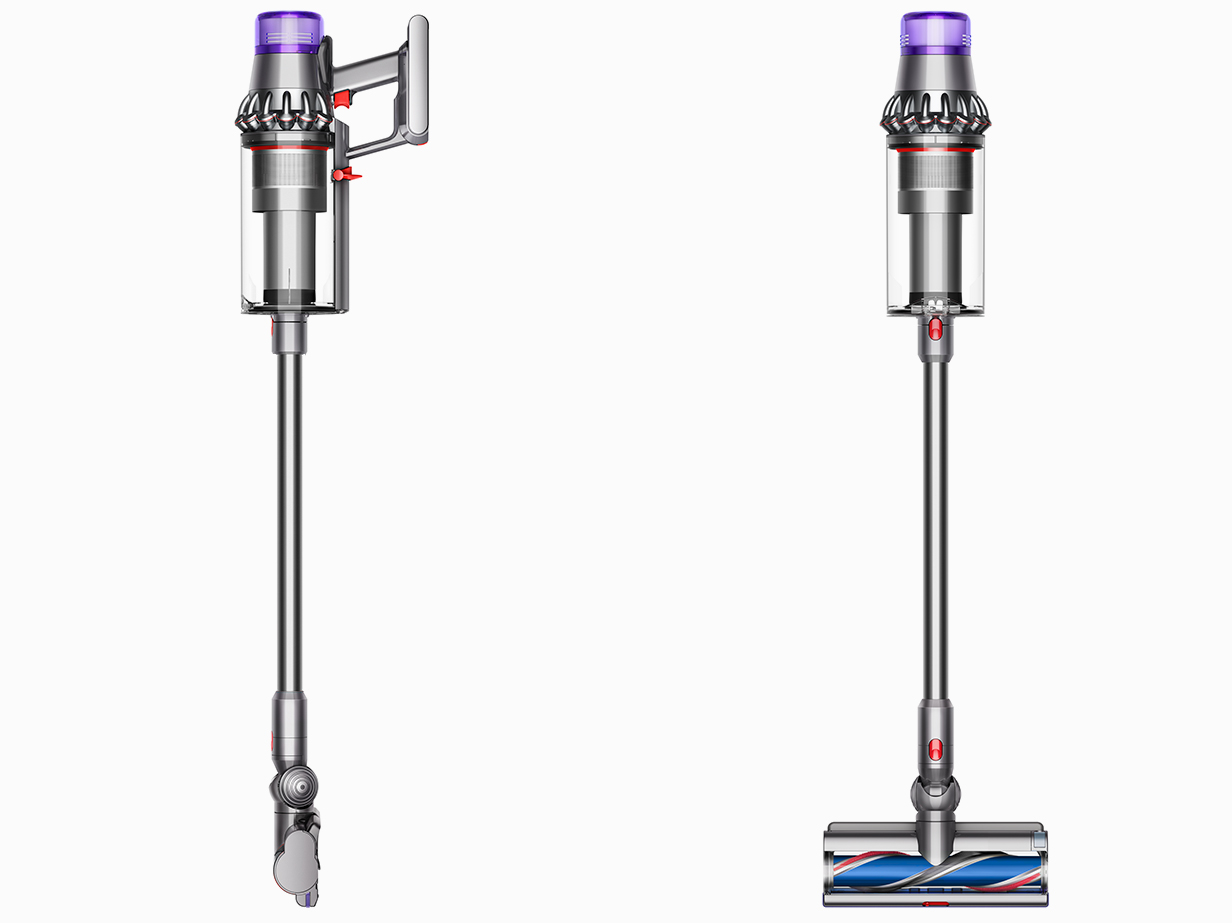 Dyson Outsize vacuum front and side views