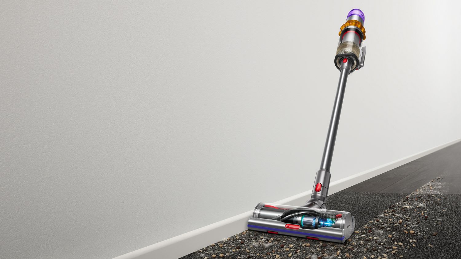 Dyson V15 Detect on hard floor and carpet