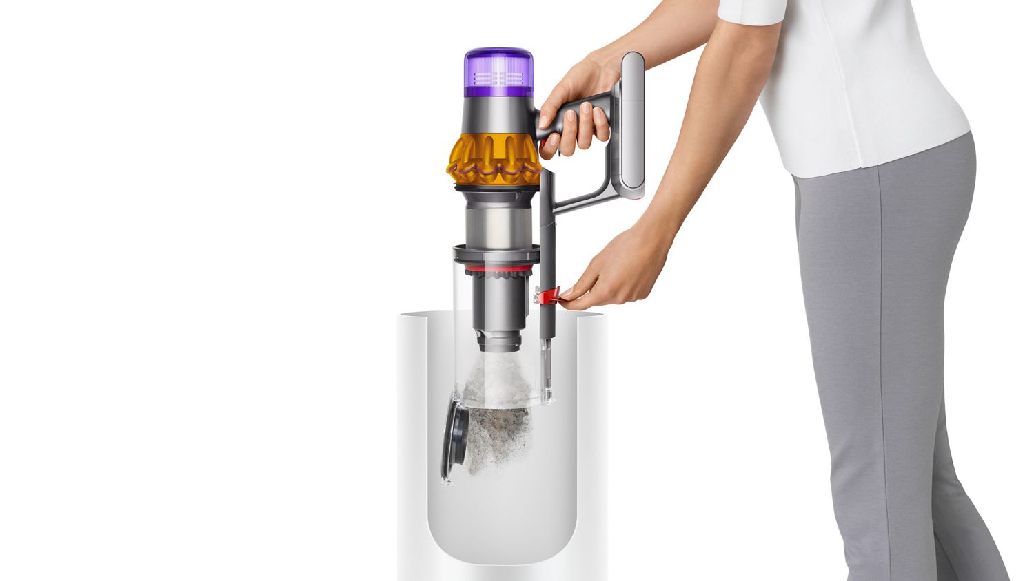 Dyson V15 Detect being emptied into bin