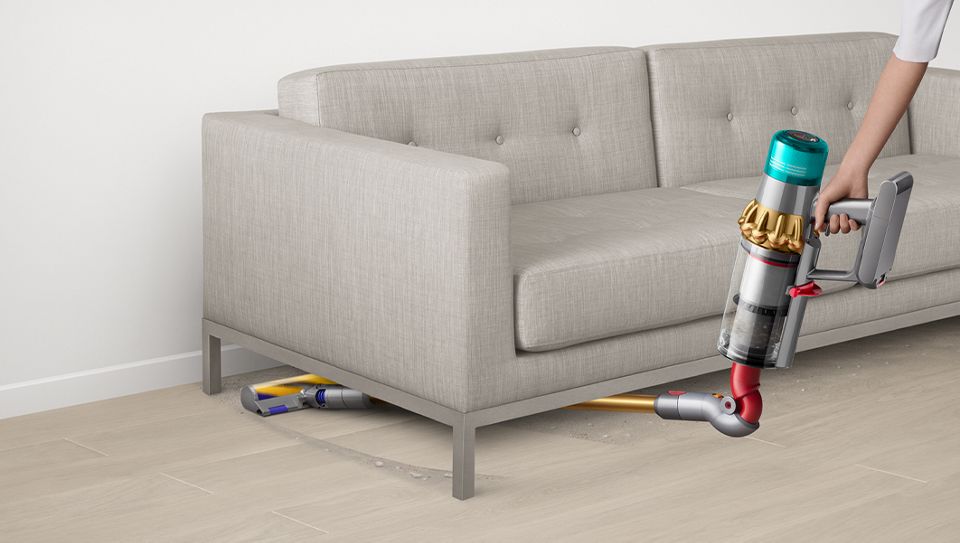 Dyson low reach adaptor cleaning under a couch