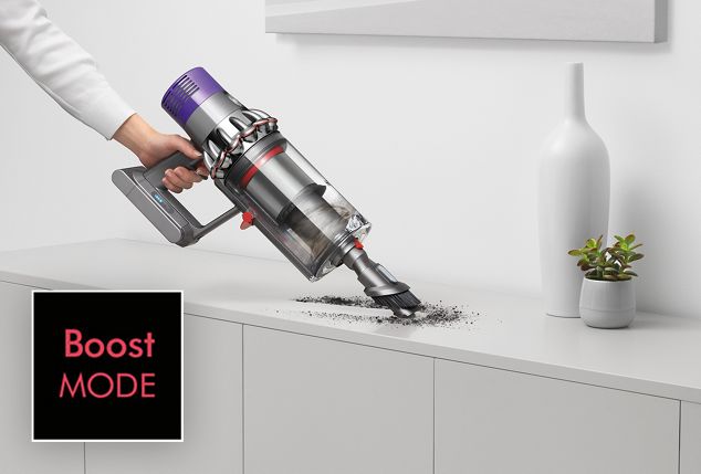 Dyson Cyclone V10 vacuum cleaner boost mode