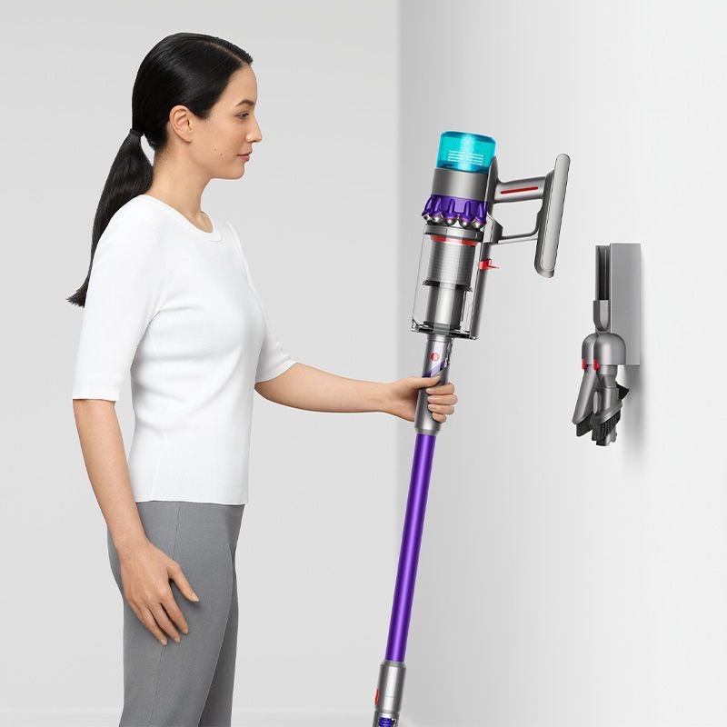 The Dyson Gen5detect shown in its charging dock.