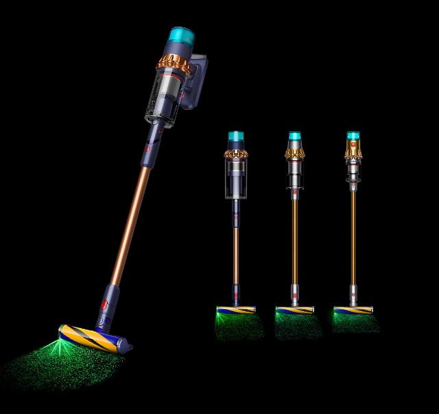 Dyson V11 Laser Slim Fluffy head dust visibility comparison
