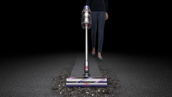 Dyson Outsize+ vacuum on carpet