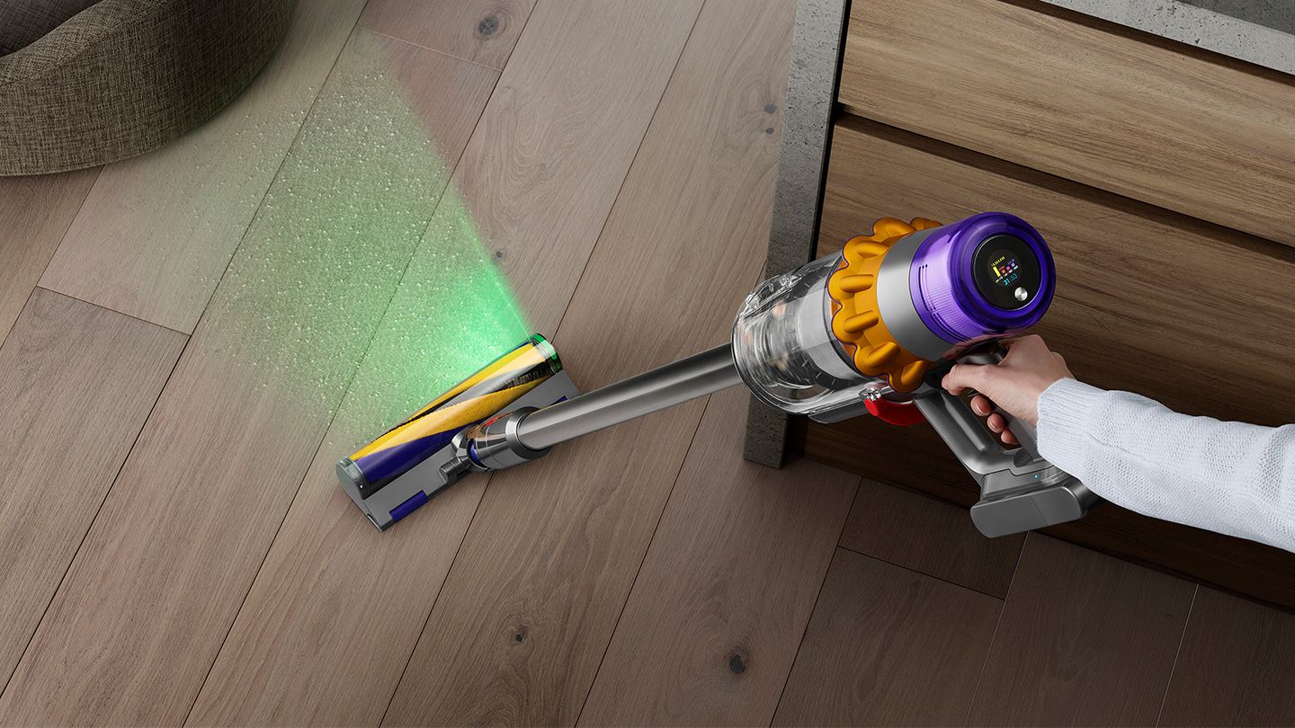 V15 Detect™ Cordless Vacuum (Yellow/Iron) | Dyson Canada