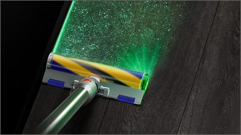 Fluffy™ Optic cleaner head with illumination cleaning hard floors