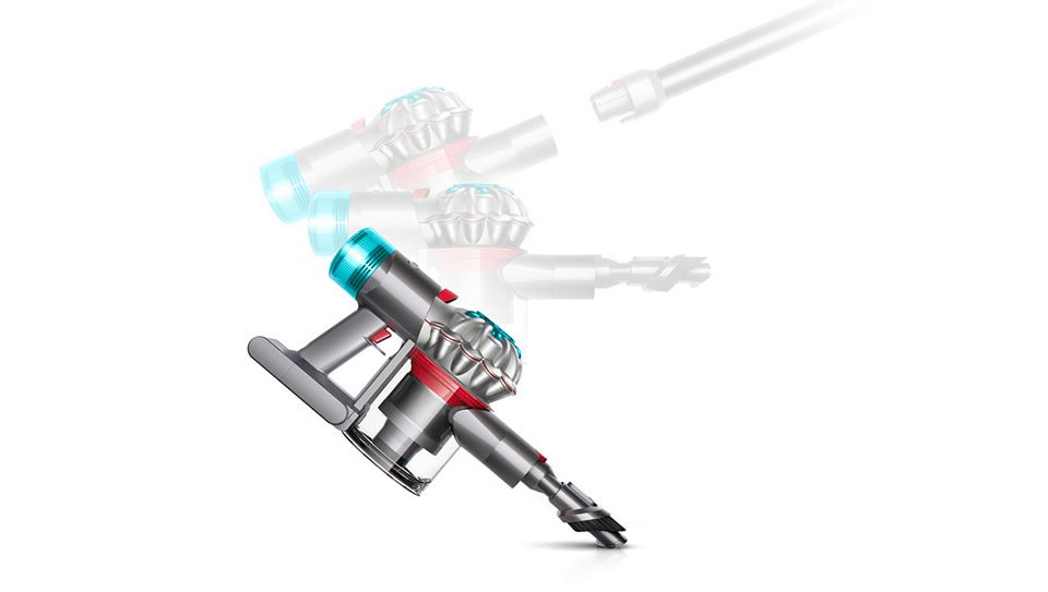 Vue latérale du corps de l’aspirateur Dyson V8