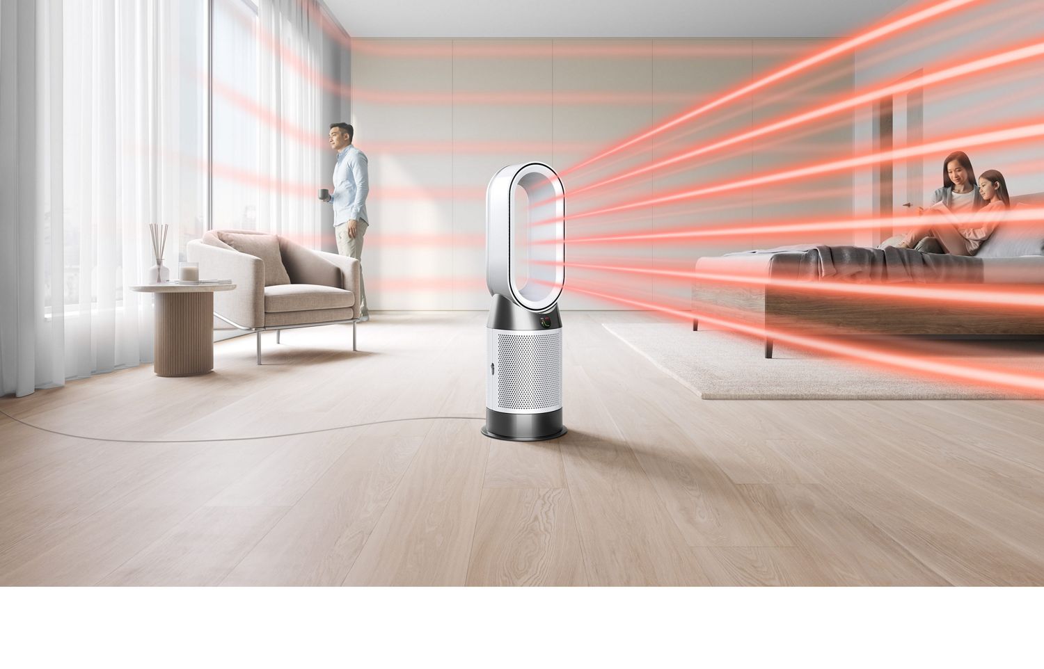 Dyson Purifier Hot+Cool projecting heated, purified air 