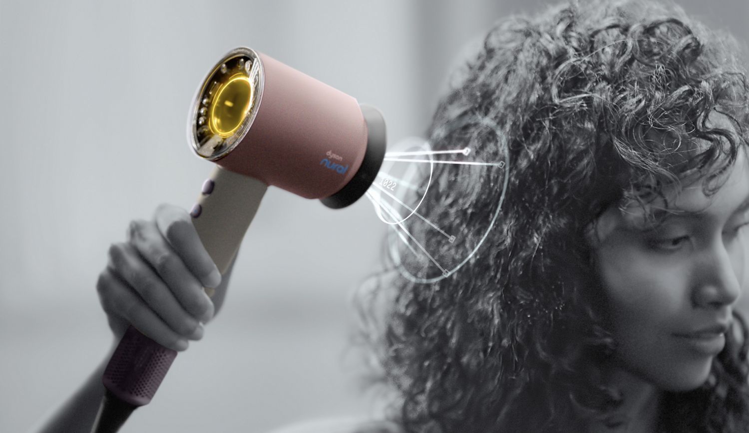 The Dyson Supersonic Nural hair dryer in action