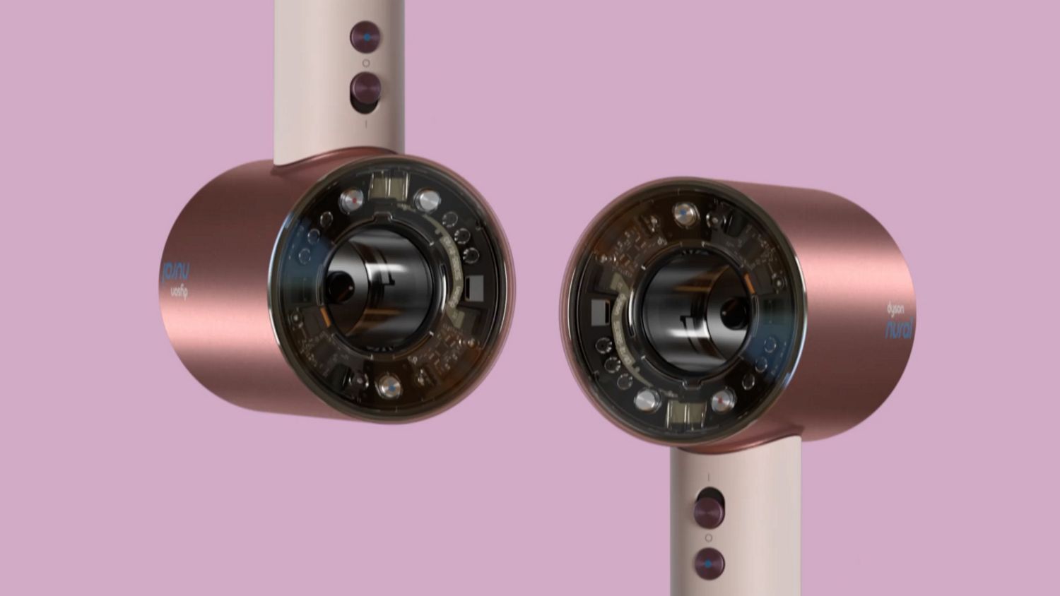 The Dyson Supersonic Nural hair dryer in action