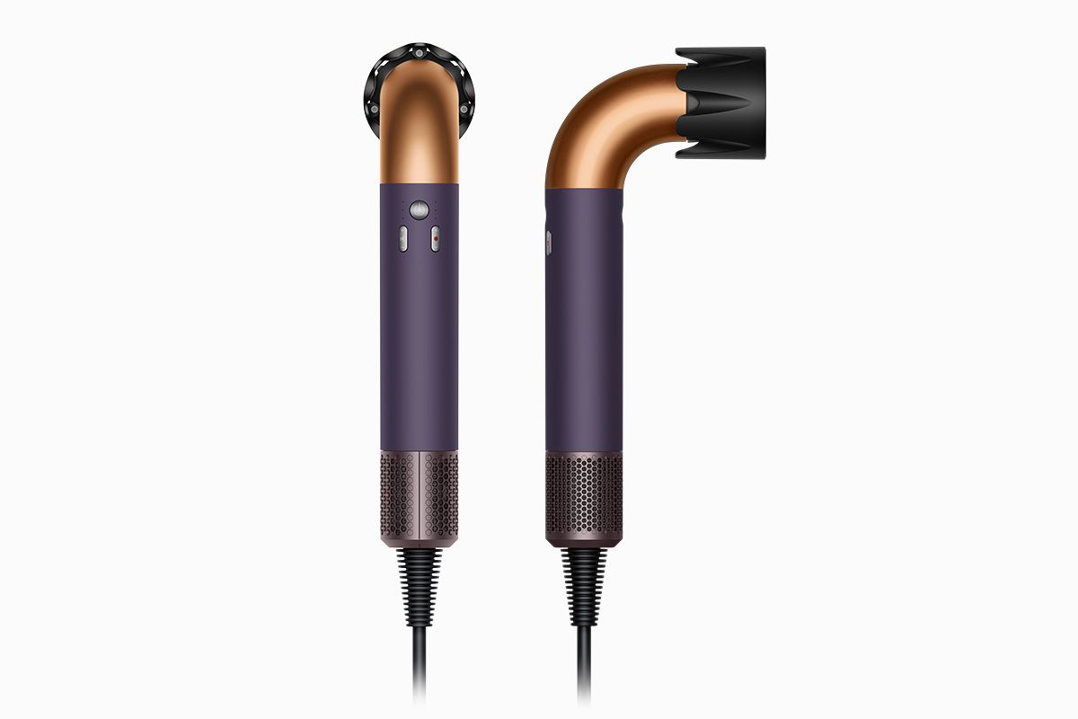  Dyson supersonic r hair dryer side and front view