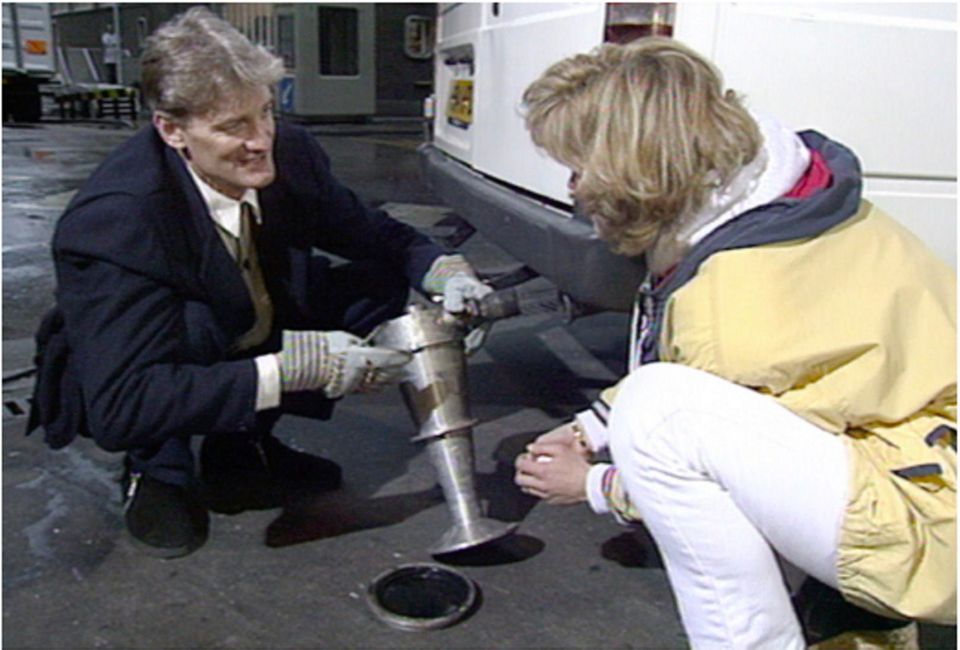 James Dyson on the TV show "Blue Peter"
