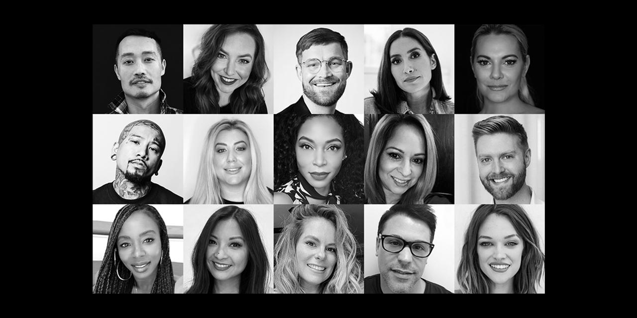 Professional stylists participating in the webinars.