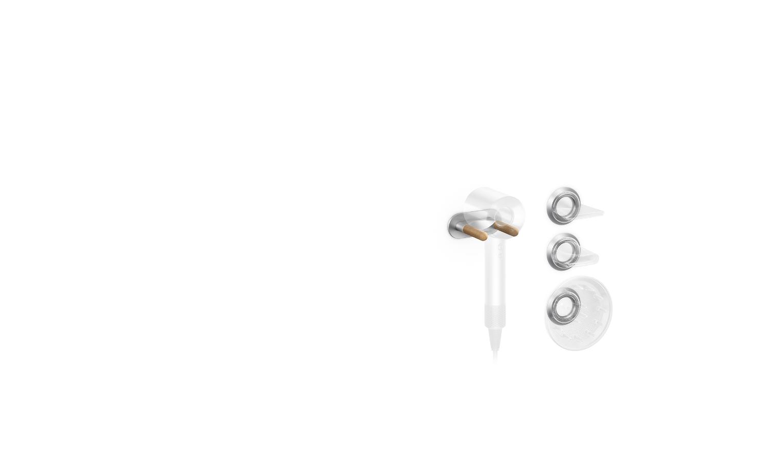 Dyson Supersonic Professional wall cradle and magnetic attachment docks Dyson Supersonic Professional wall cradle and magnetic attachment docks