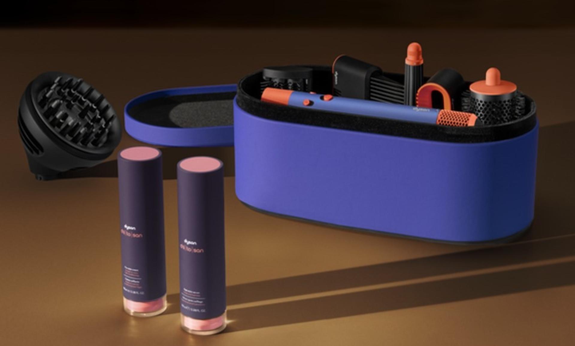 Multistyler Airwrap id oraz dwie tubki kosmetyków do stylizacji Dyson Chitosan