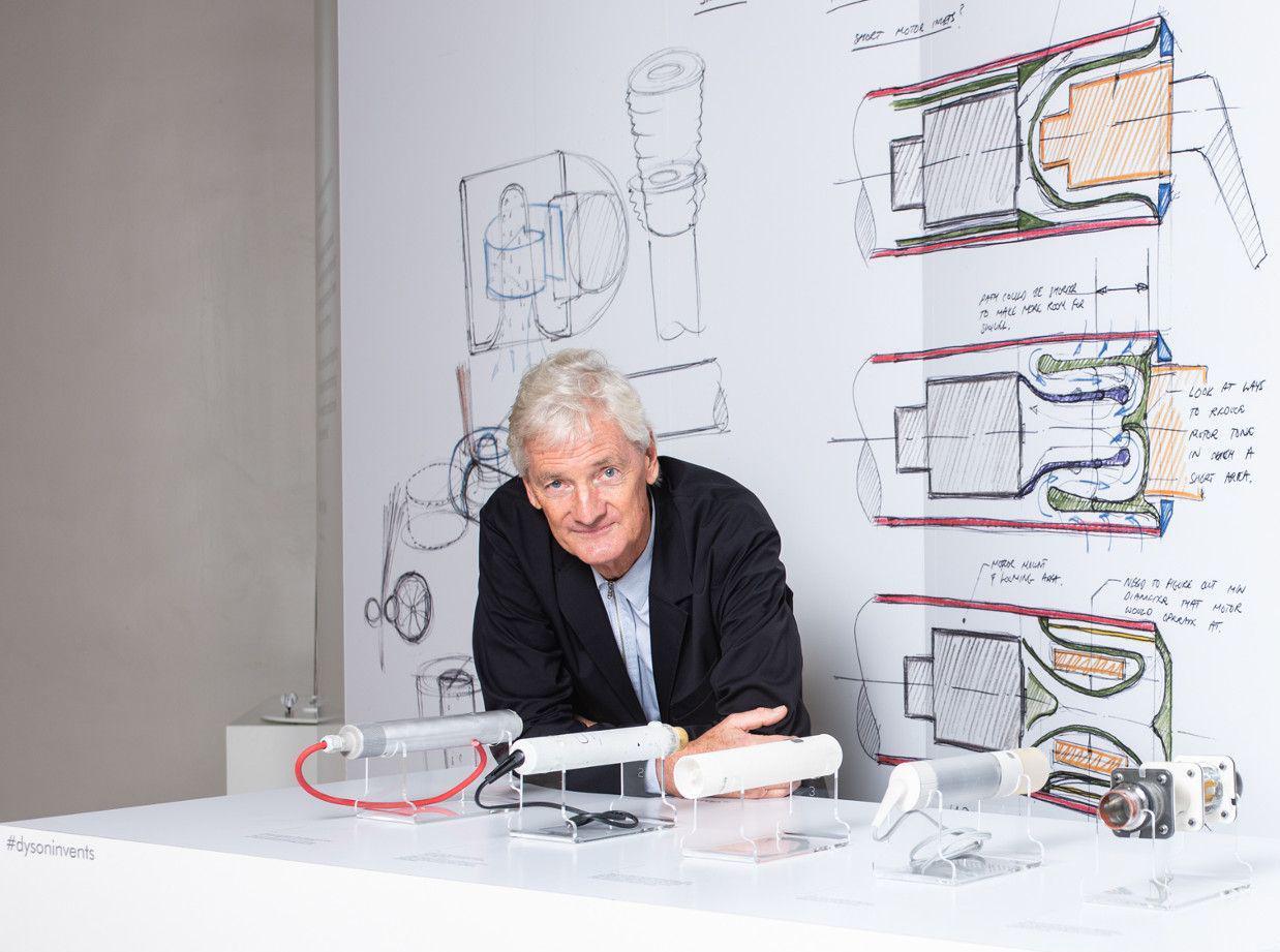James Dyson with the airwrap in development