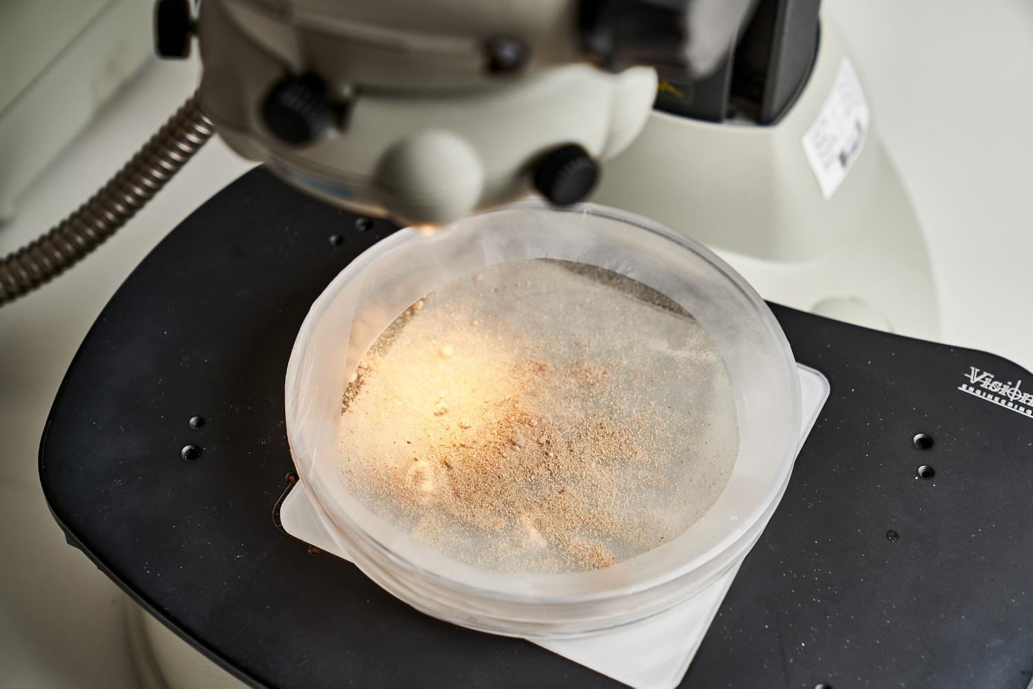 Dyson experts in dust lab