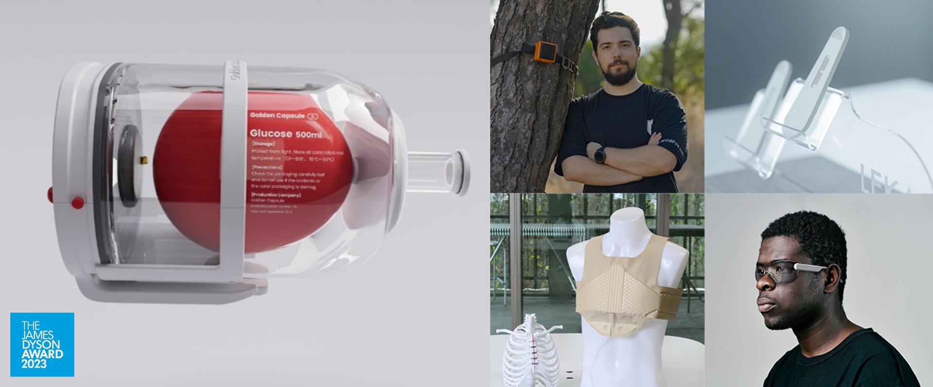 Przykładowe projekty konkursu James Dyson Award 2023