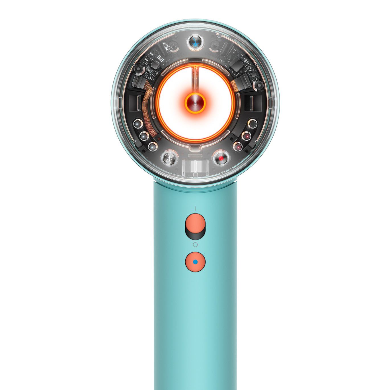 capsule illumination changes colour to show heat setting